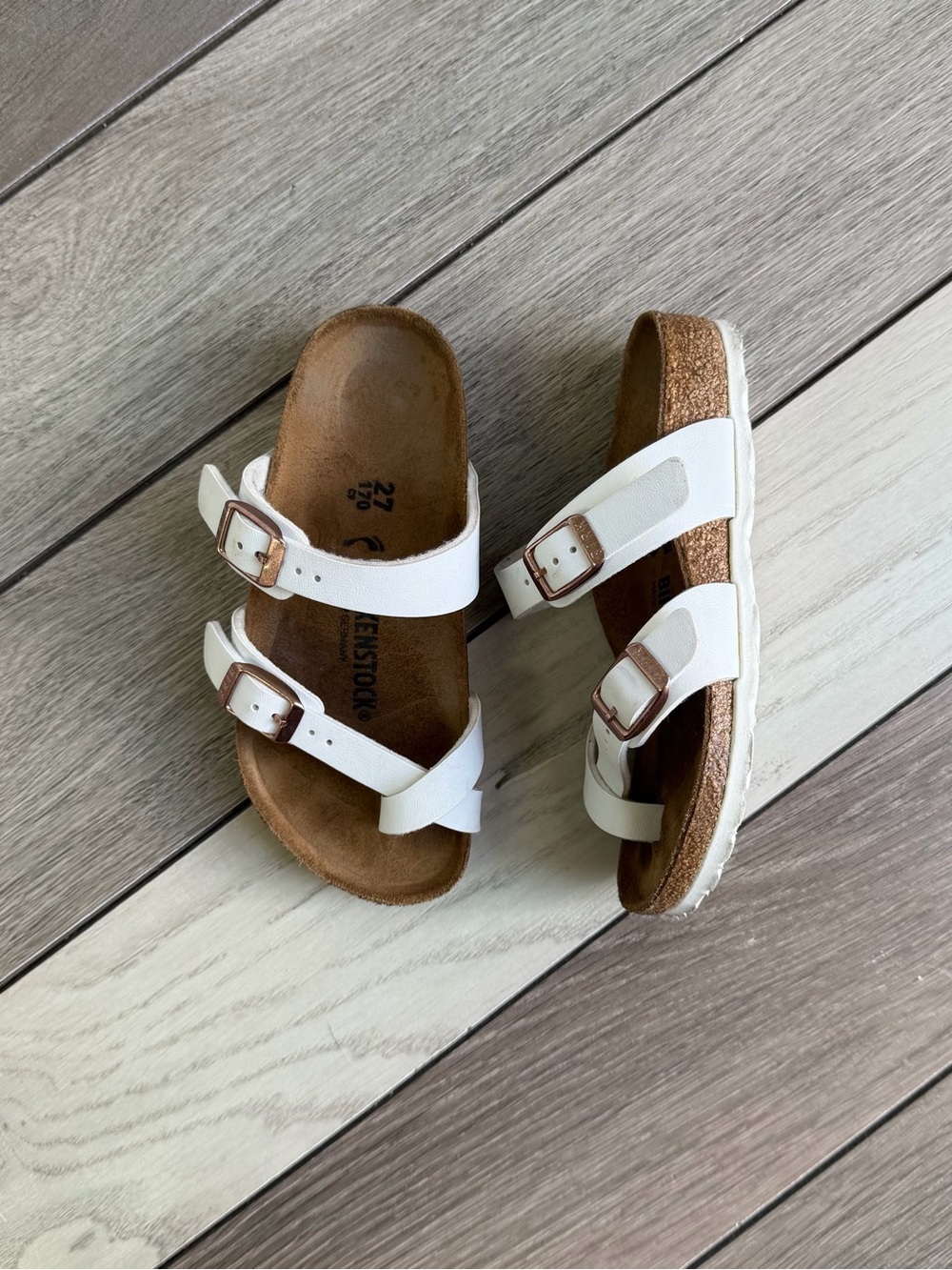 Birkenstock Mayari Kids Birko-Flor Sandals in Color White